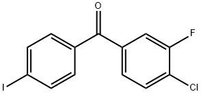 4-Chloro-3-fluoro-4'-iodobenzophenone 구조식 이미지