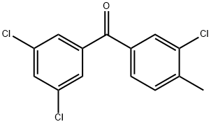 4-Methyl-3,3',5'-trichlorobenzophenone Structure