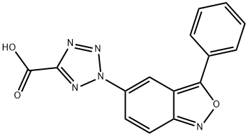 2-(3-Phenyl-2,1-benzisoxazol-5-yl)-2H-tetrazole-5-carboxylic Acid 구조식 이미지