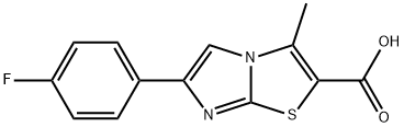 6-(4-FLUOROPHENYL)-3-METHYLIMIDAZO[2,1-B]THIAZOLE-2-CARBOXYLIC ACID 구조식 이미지