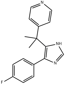 Pyridine,  4-[1-[4-(4-fluorophenyl)-1H-imidazol-5-yl]-1-methylethyl]- Structure