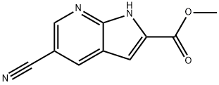 메틸5-시아노-1H-피롤로[2,3-B]피리딘-2-카르복실레이트 구조식 이미지