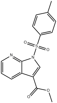 METHYL 1-TOSYL-1H-PYRROLO[2,3-B]PYRIDINE-3-CARBOXYLATE 구조식 이미지