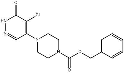 benzyl 4-(5-chloro-6-oxo-1,6-dihydro-4-pyridazinyl)tetrahydro-1(2H)-pyrazinecarboxylate Structure