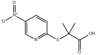 2-메틸-2-[(5-니트로-2-피리디닐)술파닐]프로판산 구조식 이미지