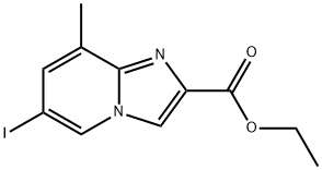 6-Iodo-8-methyl-imidazo[1,2-a]pyridine-2-carboxylic acid ethyl ester Structure