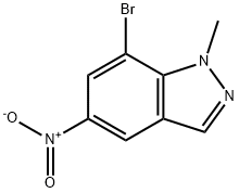 1H-인다졸,7-broMo-1-메틸-5-니트로- 구조식 이미지