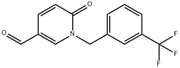 6-oxo-1-[3-(trifluoromethyl)benzyl]-1,6-dihydro-3-pyridinecarbaldehyde 구조식 이미지