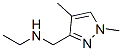 1H-Pyrazole-3-methanamine,  N-ethyl-1,4-dimethyl- Structure