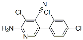 4-Pyridinecarbonitrile,  2-amino-3-chloro-5-(2,4-dichlorophenyl)- 구조식 이미지