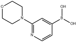 2-모폴리노피리딘-4-일보론산 구조식 이미지