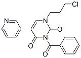 2,4(1H,3H)-Pyrimidinedione,  3-benzoyl-1-(3-chloropropyl)-5-(3-pyridinyl)- Structure