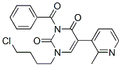 2,4(1H,3H)-Pyrimidinedione,  3-benzoyl-1-(4-chlorobutyl)-5-(2-methyl-3-pyridinyl)- Structure