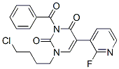 2,4(1H,3H)-Pyrimidinedione,  3-benzoyl-1-(4-chlorobutyl)-5-(2-fluoro-3-pyridinyl)- 구조식 이미지