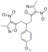 Isoxazole,  5,5-[2-(4-methoxyphenyl)-1,3-propanediyl]bis[3-methyl-4-nitro- Structure