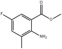 BENZOIC ACID, 2-AMINO-5-FLUORO-3-METHYL-, METHYL ESTER Structure