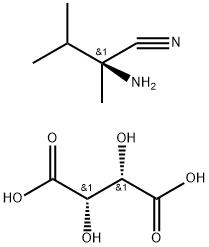 (2S)-2-AMino-2,3-diMethyl-butanenitrile D-(-)-Tartaric Acid 구조식 이미지