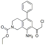 2(1H)-이소퀴놀린카르복실산,8-아미노-7-(2-클로로아세틸)-3,4-디하이드로-5-페닐-,에틸에스테르 구조식 이미지