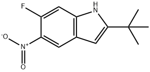2-tert-butyl-6-fluoro-5-nitro-1H-indole Structure