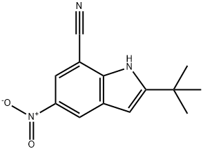 2-tert-butyl-5-nitro-1H-indole-7-carbonitrile Structure