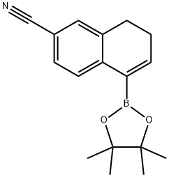 5-(4,4,5,5-TETRAMETHYL-[1,3,2]DIOXABOROLAN-2-YL)-7,8-DIHYDRONAPHTHALENE-2-CARBONITRILE 구조식 이미지