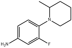 3-Fluoro-4-(2-methyl-1-piperidinyl)aniline Structure