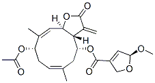 (5S)-2,5-Dihydro-5-methoxy-3-furancarboxylic acid (3aR,4R,6E,9S,10Z,11aR)-9-(acetyloxy)-2,3,3a,4,5,8,9,11a-octahydro-6,10-dimethyl-3-methylene-2-oxocyclodeca[b]furan-4-yl ester 구조식 이미지