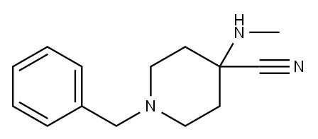 1-benzyl-4-(methylamino)piperidine-4-carbonitrile  Structure
