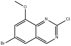 6-BROMO-2-CHLORO-8-METHOXYQUINAZOLINE Structure