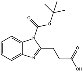 3-(1-(Tert-Butoxycarbonyl)-1H-Benzo[D]Imidazol-2-Yl)Propanoic Acid Structure