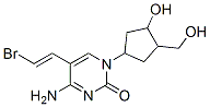 1-((3-hydroxy)-4-(hydroxymethyl)cyclopentyl)-4-amino-5-(2-bromovinyl)-2(1H)-pyrimidinone 구조식 이미지