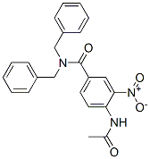 4-Acetamido-N,N-dibenzyl-3-nitrobenzamide Structure