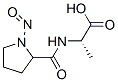 N-[(1-니트로소-2-피롤리디닐)카보닐]알라닌 구조식 이미지