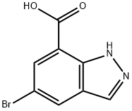 1H-인다졸-7-카르복실산,5-브로모- 구조식 이미지