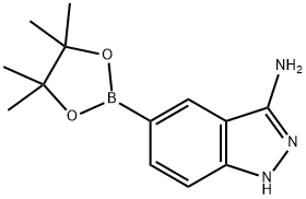 5-(4,4,5,5-tetramethyl-1,3,2-dioxaborolan-2-yl)-1H-indazol-3-amine Structure