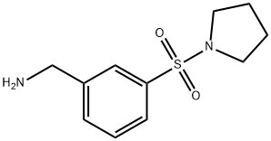 (3-(피롤리딘-1-일술포닐)페닐)메탄아민 구조식 이미지