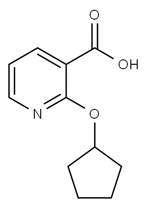 2-(cyclopentyloxy)nicotinic acid Structure