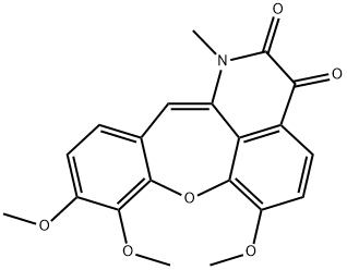 1-Methyl-6,8,9-trimethoxy-1H-[1]benzoxepino[2,3,4-ij]isoquinoline-2,3-dione 구조식 이미지