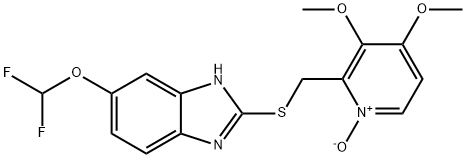 5-(Difluoromethoxy)-2-[[(3,4-dimethoxy-2-pyridinyl)methyl]thio]-1H-benzimidazole-N-oxide Structure