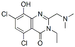 4(3H)-Quinazolinone,  5,7-dichloro-2-[(dimethylamino)methyl]-3-ethyl-8-hydroxy- 구조식 이미지