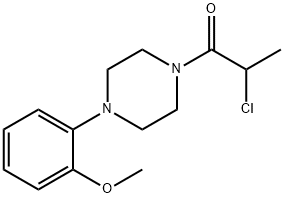1-(2-클로로프로피오닐)-4-(2-메톡시페닐)피페라진 구조식 이미지