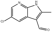 1H-Pyrrolo[2,3-b]pyridine-3-carboxaldehyde, 5-chloro-2-Methyl- Structure