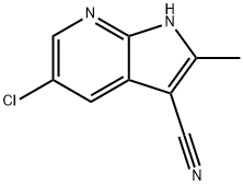 1H-Pyrrolo[2,3-b]pyridine-3-carbonitrile, 5-chloro-2-Methyl- Structure