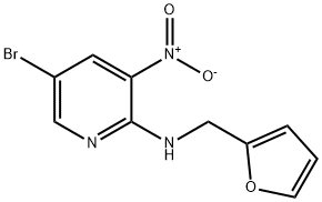 5-BROMO-2-(FURAN-2-YLMETHYLAMINO)-3-NITROPYRIDINE Structure