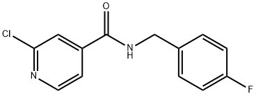 2-Chloro-N-(4-fluorobenzyl)pyridine-4-carboxaMide, 95% Structure