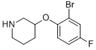 3-(2-Bromo-4-fluoro-phenoxy)-piperidine Structure