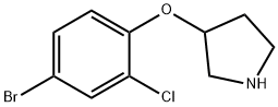 3-(4-Bromo-2-chloro-phenoxy)-pyrrolidine Structure