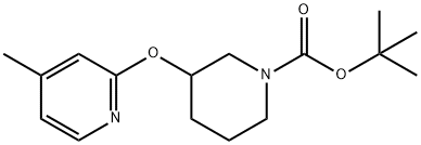 3-(4-Methyl-pyridin-2-yloxy)-piperidine-1-carboxylic acid tert-butyl ester, 98+% C16H24N2O3, MW: 292.38 Structure