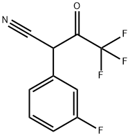 4,4,4-TRIFLUORO-2-(3-FLUORO-PHENYL)-3-OXO-BUTYRONITRILE Structure