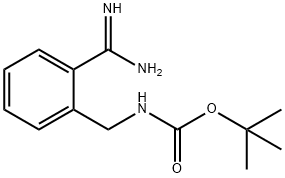 (2-CARBAMIMIDOYL-BENZYL)-CARBAMIC ACID TERT-BUTYL ESTER Structure